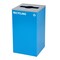 Alpine Industries 87 Gal. 3-Stream Steel Blue Recycling, Green Recycling, and Black Commercial Trash Can Station ALP4450-BLK-KIT26 - alternate 4